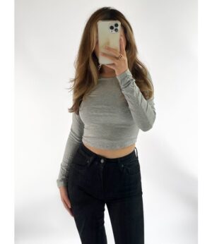 Leela top - Grey marl