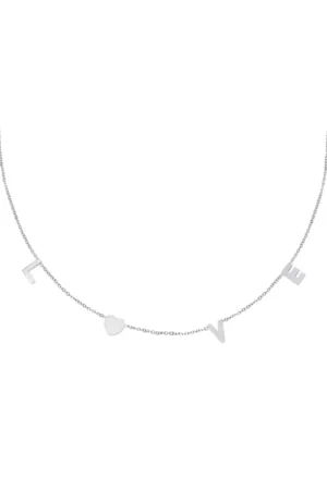 215012-101-1 Love letters ketting - Zilver