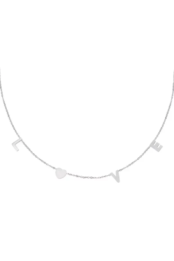 215012-101-1 Love letters ketting - Zilver
