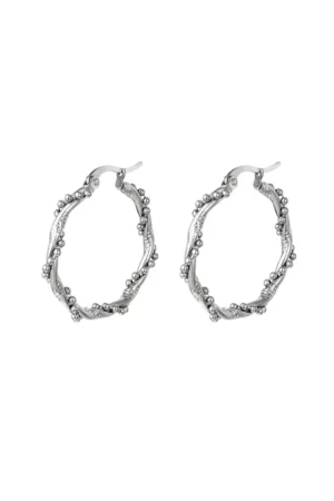 gedraaide parels Oorbellen met gedraaide parels - Zilver