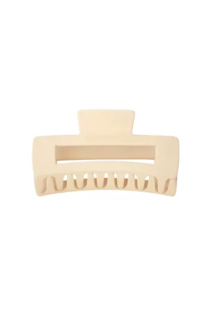 Rechthoek haarklem - Beige