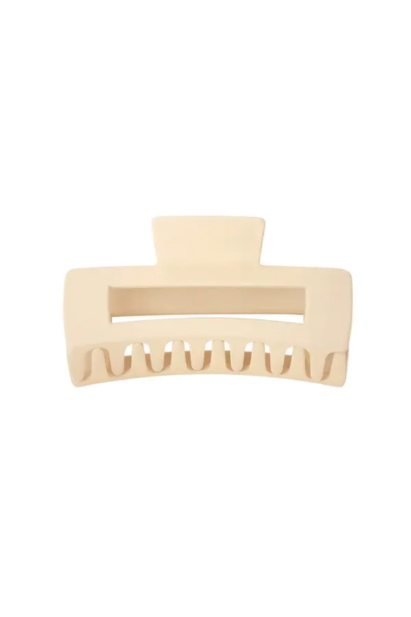 Rechthoek haarklem - Beige