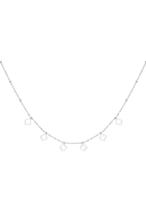 216885-111 Klaver ketting - Zilver