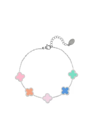 289174-067 (1) Klaver armband - Zilver