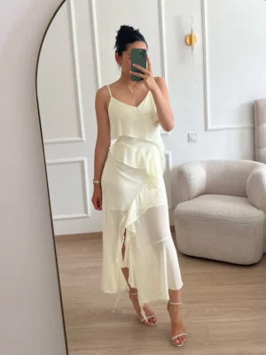 Ruffel maxi jurk