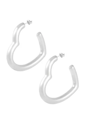 292655-118 Oorbellen hart - Zilver